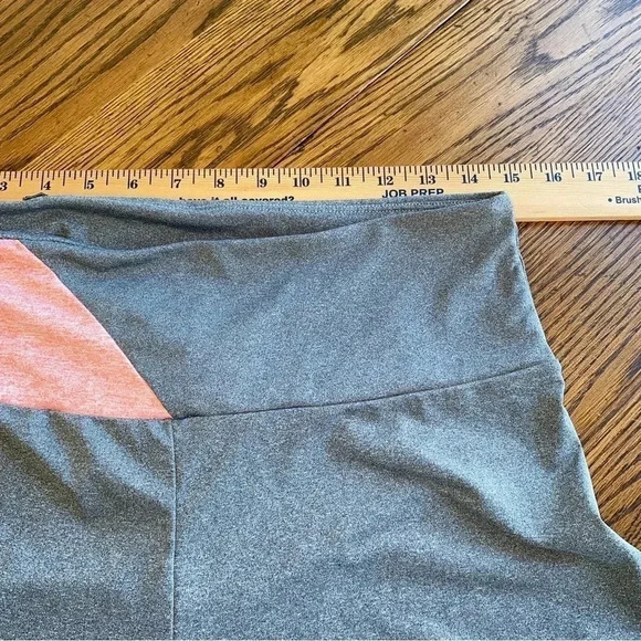 SHEIN 0XL Yoga Pants With Stretch Gray & Pink Stretch Waistband Stretchy Fabric - Picture 5 of 5